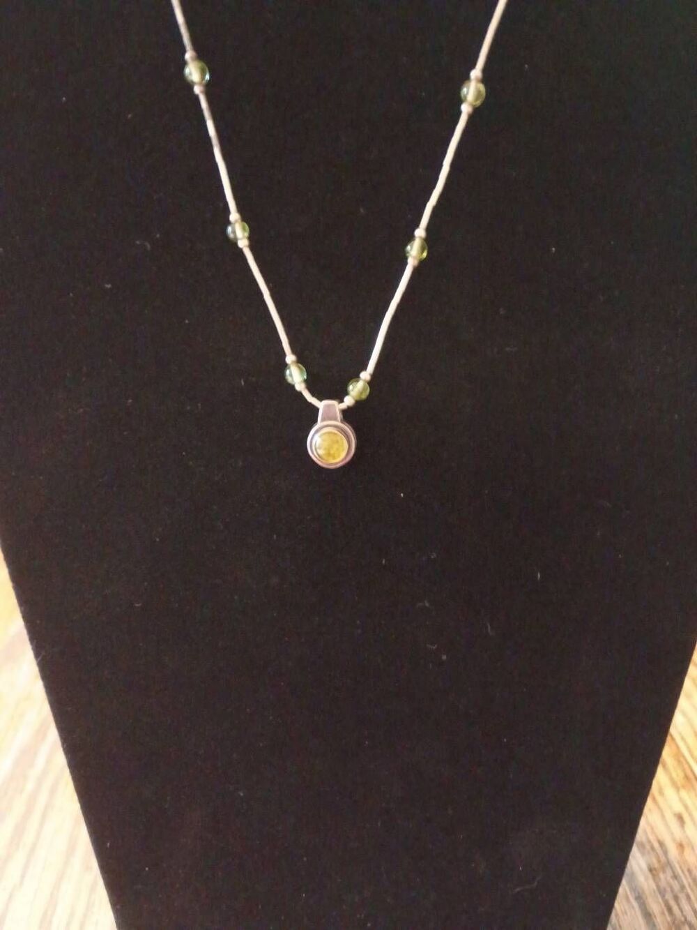 Vintage Estate 925 Sterling Silver Dainty Beaded 15" Necklace Chain Jewelry